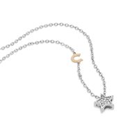 Collana Comete Donna Stella in Oro bianco Diamante 0.20 Ct GLB 1446 - GLB 1446